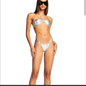NWT I.AM.GIA Set Silver Halina Bikini XS